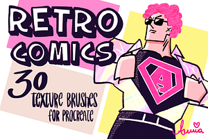 Retro Texture Brushes for Procreate
