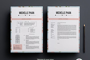 Floral resume template, a Resume Template by Chic templates (Thumbnail 2 of 4)