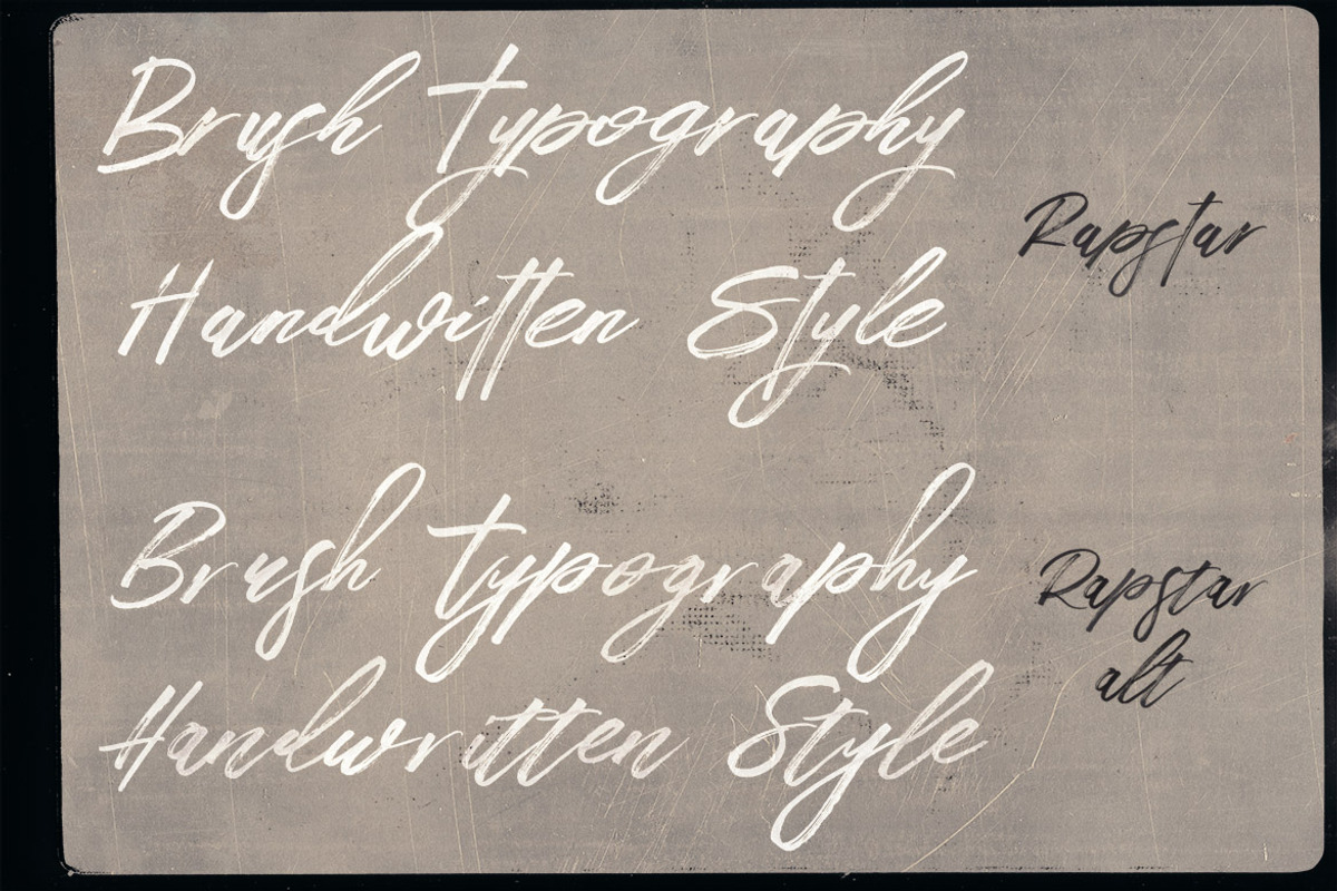 Rapstar Brush & SVG Font preview 8