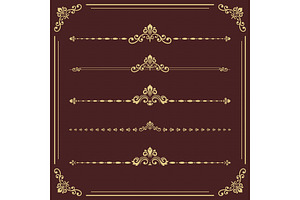 Vintage Set of Vector Horizontal, a Decorative Illustration by FineArtStudio