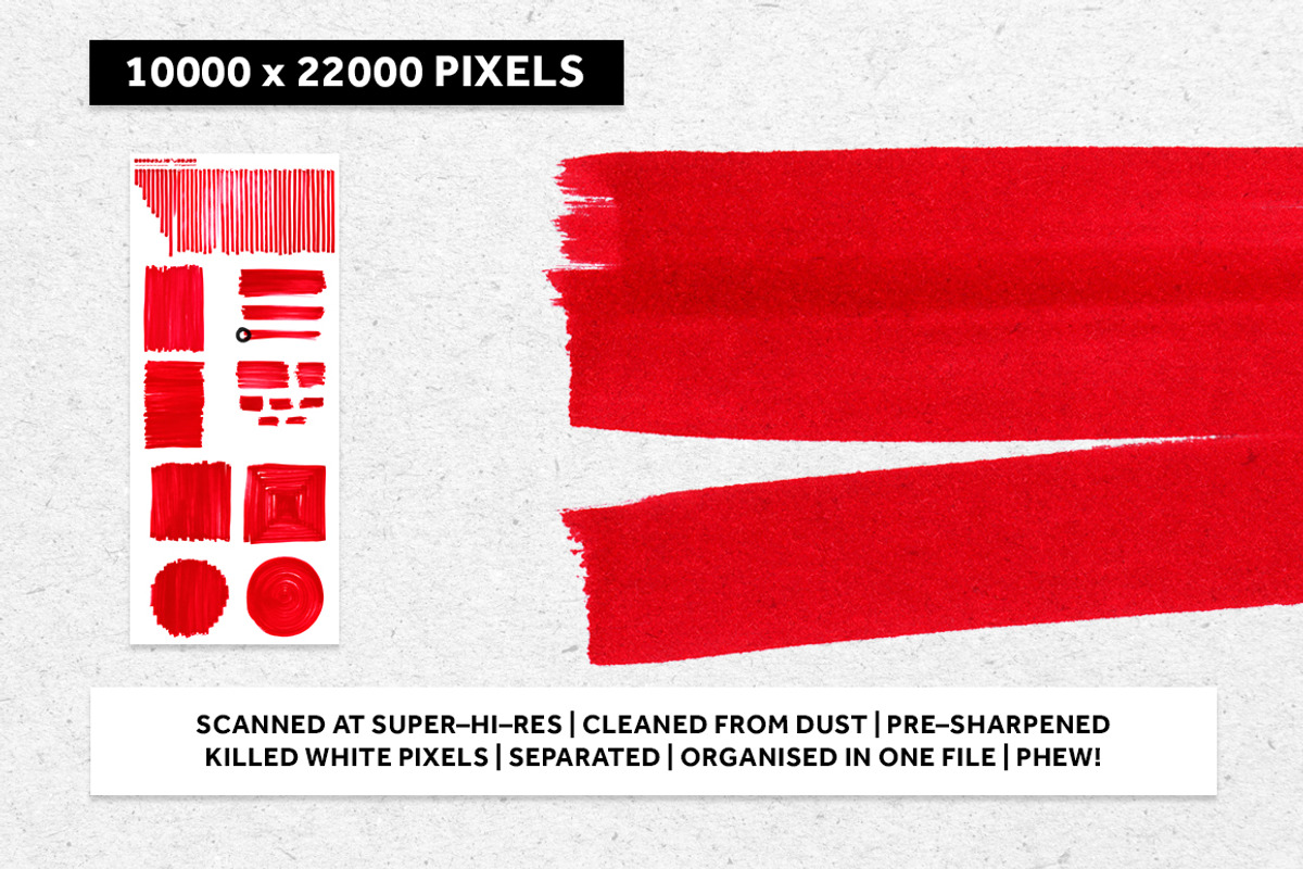 REAL RED MARKER TEXTURES, a Texture Graphic by HEJBRUSH.COM (Photo 3 of 4)