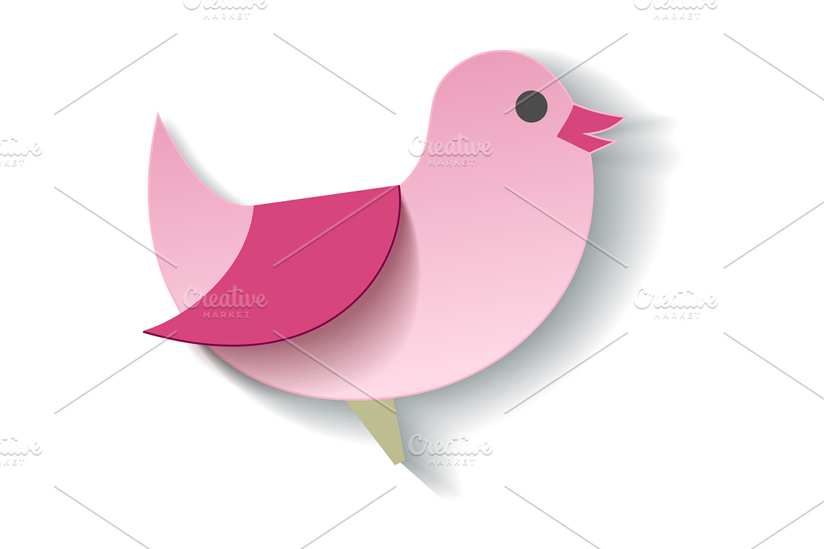 Paper origami bird vector, an Animal Illustration by SiberianArt
