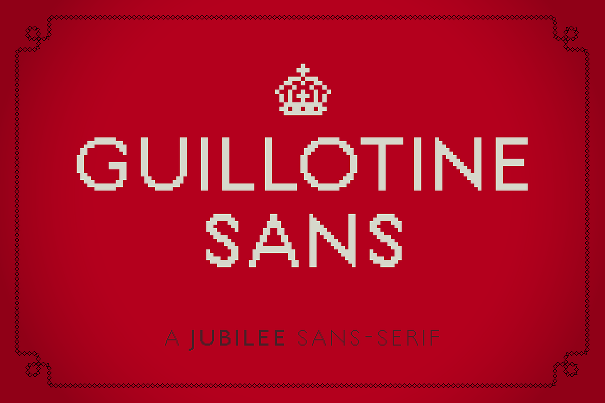 Guillotine Sans Pixel Font (4 fonts), a Sans Serif Font by SelfBuild Type (Photo 1 of 7)