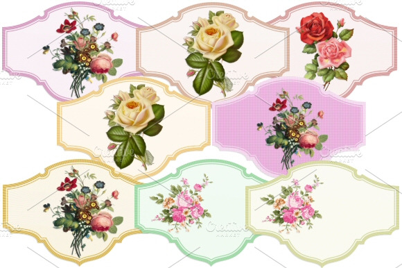 Vintage Style Flower Labels