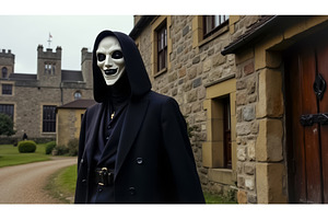 An ominous and frightening man in a, a Graphic by TatsianaSalauyova