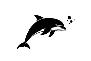 Dolphin Jumping Silhouette Vector, an Illustration by Designs_River (Thumbnail 16 of 51)