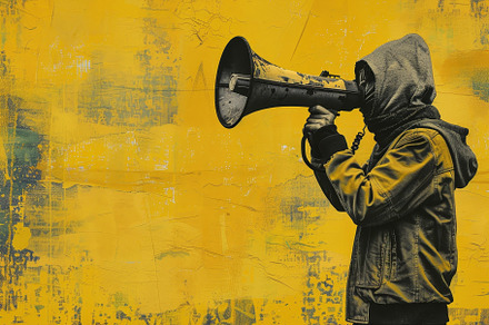 A person dressed in a hooded jacket, a Photo by Tanuart