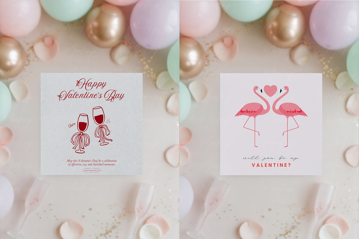 Square Card Mockup Champagne, a Product Mockup by TatiMockup (Photo 3 of 3)