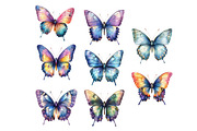 Watercolor Butterflies Clipart, an Illustration by Designworld (Thumbnail 3 of 4)