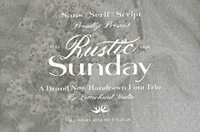 Rustic Sunday Editorial Font Trio