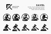 Gavel Icon Vector, an Icon by Akatype Studio (Thumbnail 1 of 3)