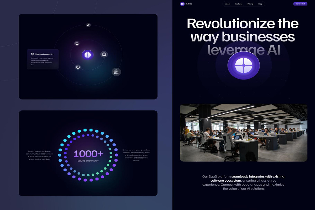 Anius SaaS StartupAI WebsiteTemplate, an UI Kit Template by Lumina_ui_ux202 (Photo 5 of 6)