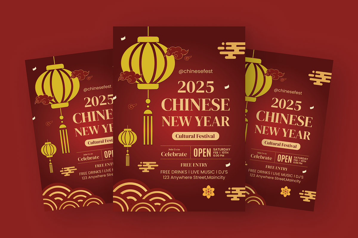 Chinese New Year Flyer, a Flyer Template by SquidPixey (Photo 4 of 6)