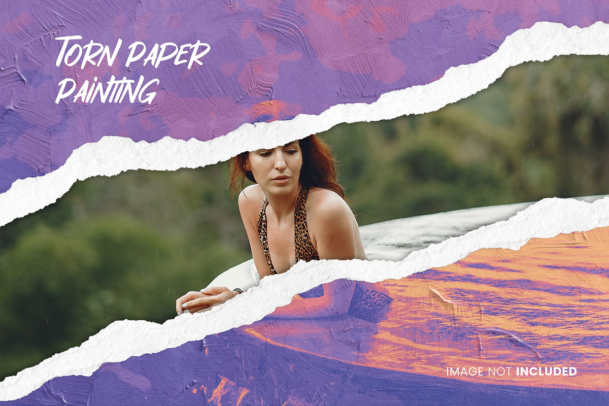 Torn Paper Painting Photo Effect, a Layer Style Add-On by WudelMbois Studio (Photo 1 of 3)