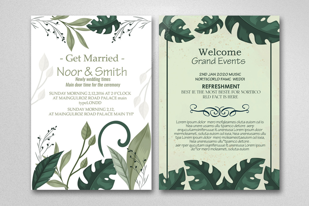 Double Sided Wedding Card, an Invitation Template by Business Flyers (Photo 2 of 2)