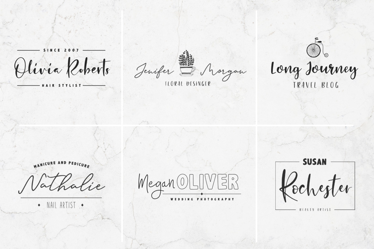 Font Pack & Mini Logo Creator, a Script Font by PeDe Designs (Photo 16 of 22)