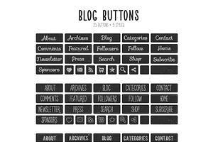 Chalkboard Blog Buttons