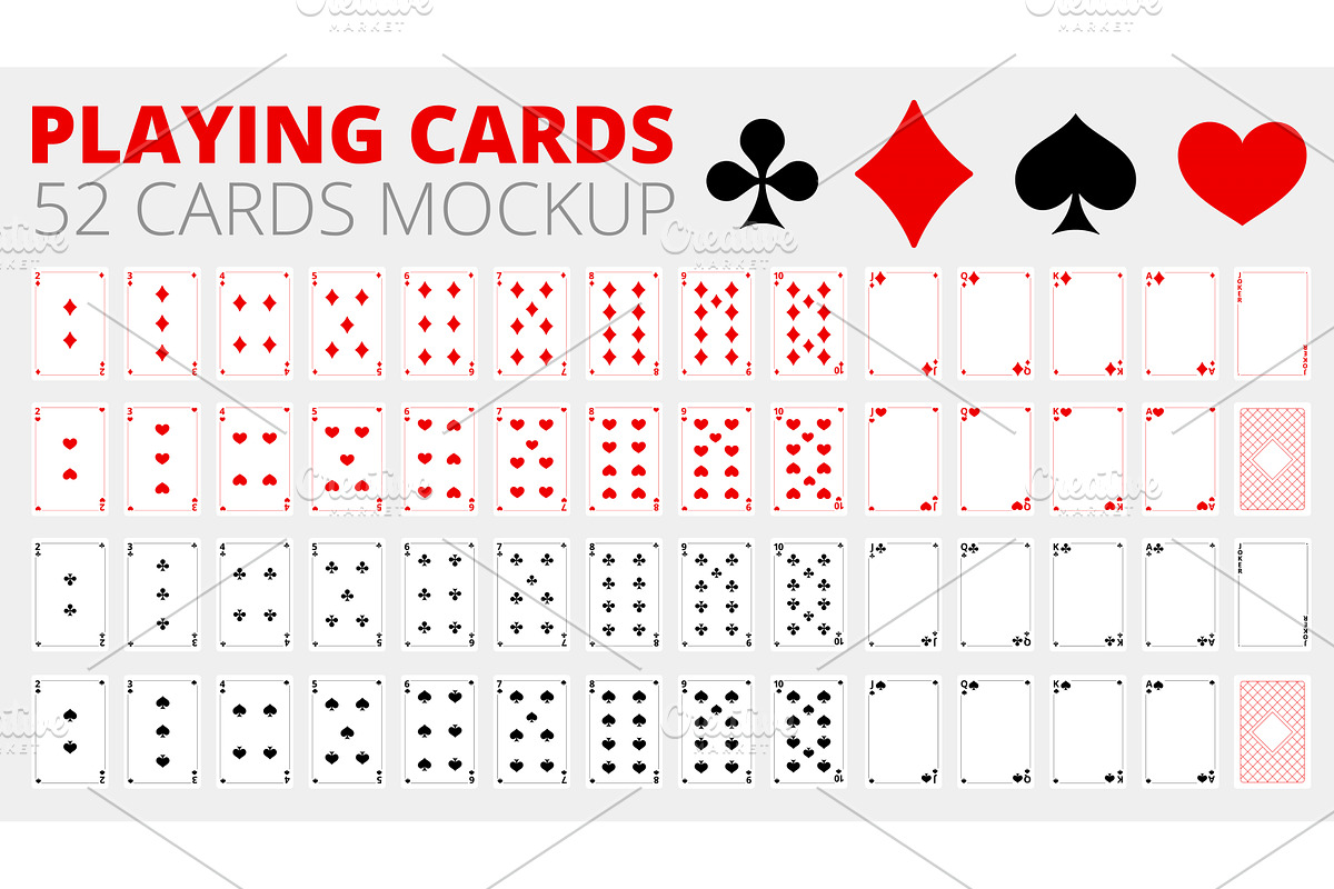 Playing cards mockup., an Object Illustration by Ilia Design