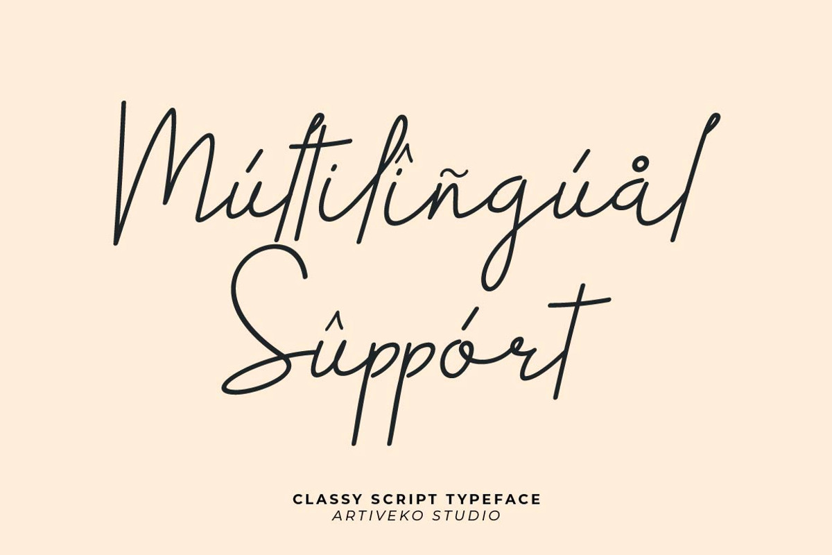 Seraphita Signature Script, a Script Font by Artiveko (Photo 5 of 6)