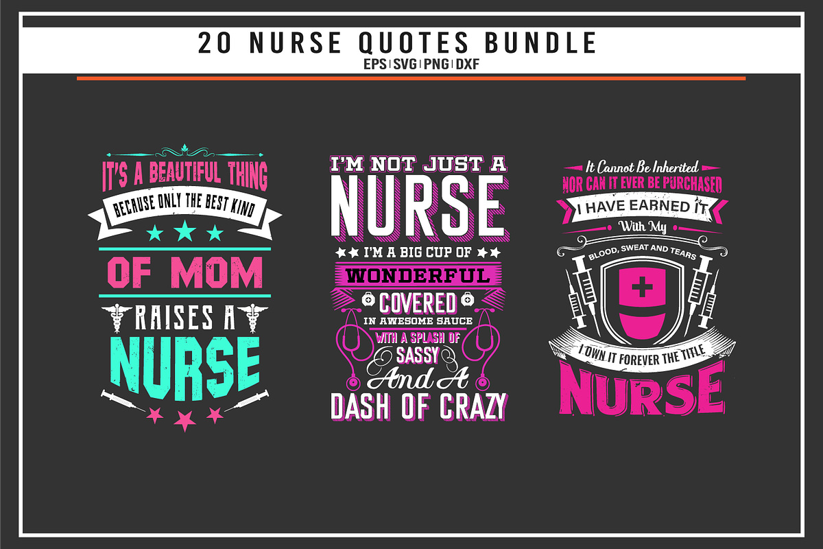 Nurse 20 quotes t shirt bundle, a Graphic by Uniquesvg99 (Photo 4 of 8)