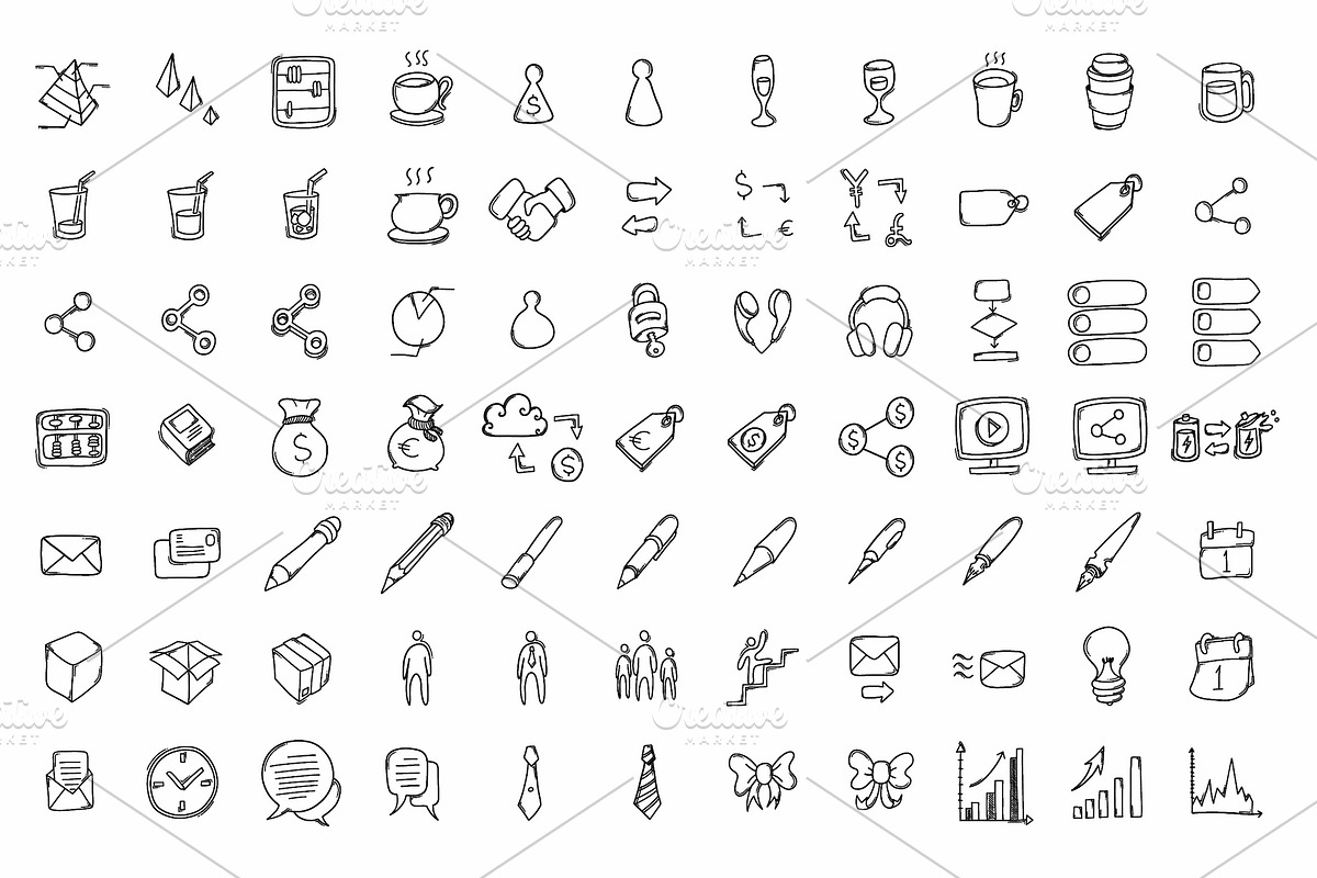 540 Business Hand Drawn doodle Icons, an Outline Icon by TKDoodle (Photo 4 of 9)