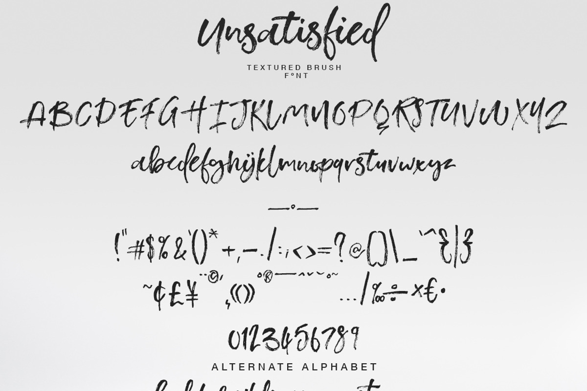 Unsatisfied Brush Font, a Script Font by Yasir Ekinci (Photo 9 of 9)