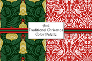Art Nouveau Christmas Patterns, a Pattern Graphic by RachelStudio (Thumbnail 4 of 10)