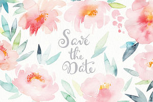 watercolor wedding flowers