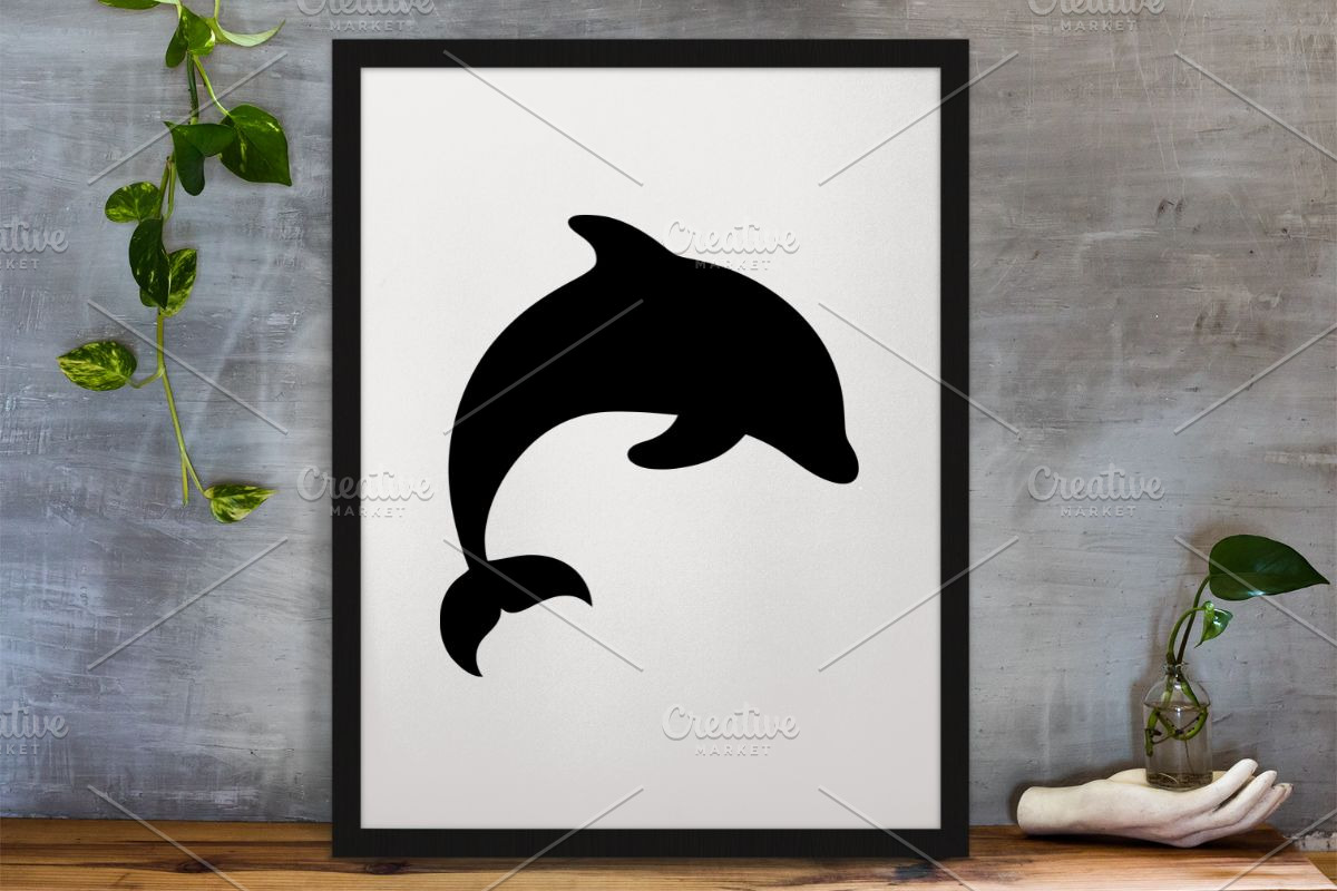 Dolphin Silhouette SVG, an Animal Illustration by newminddesign (Photo 3 of 3)