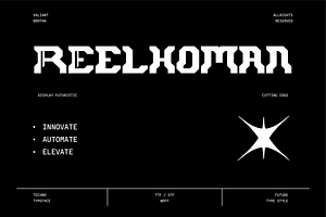 VB Reelhoman - Futuristic Font