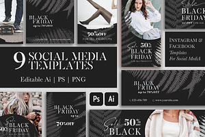 Black Friday: Social Media Tempates