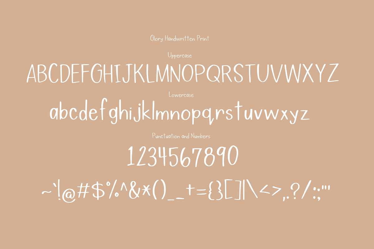 Glory Hand Print - Handwriting Font, a Handwritten Font by lovetistrue (Photo 11 of 11)