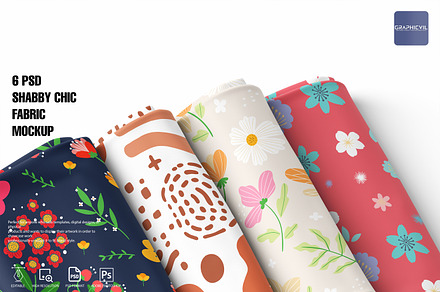 Shabby Chic Fabric Mockup