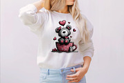 Valentine’s Day Teddy Clipart Bundle, an Illustration by SVGArt (Thumbnail 4 of 8)