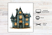 Mint Green Halloween Clipart, an Illustration by Canvas Craft (Thumbnail 8 of 8)