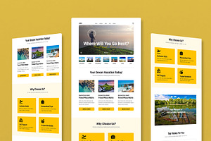 Modern Travel Email Newsletter, an UI Kit Template by MightyDesign