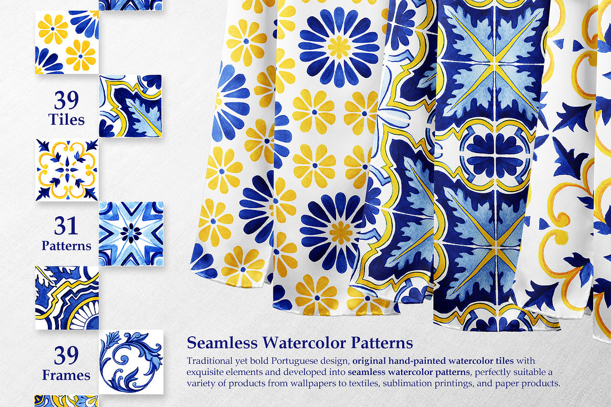 Portuguese Azulejos Tiles & Patterns, a Pattern Graphic by ilonitta (Photo 13 of 17)