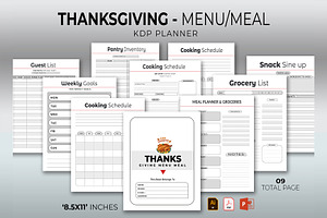 Thanksgiving Menu/ Meal Planner