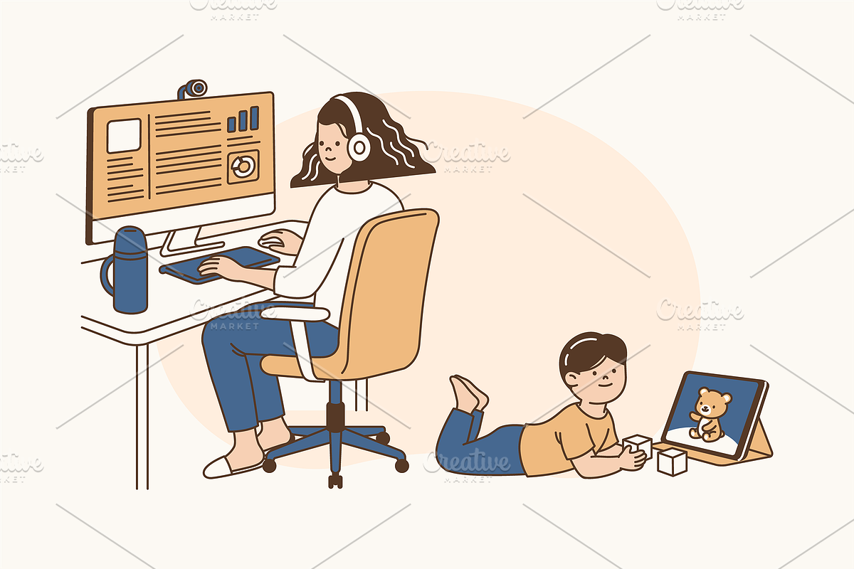 Work Life Blend Illustration, an Object Graphic by Jump Studio (Photo 11 of 12)