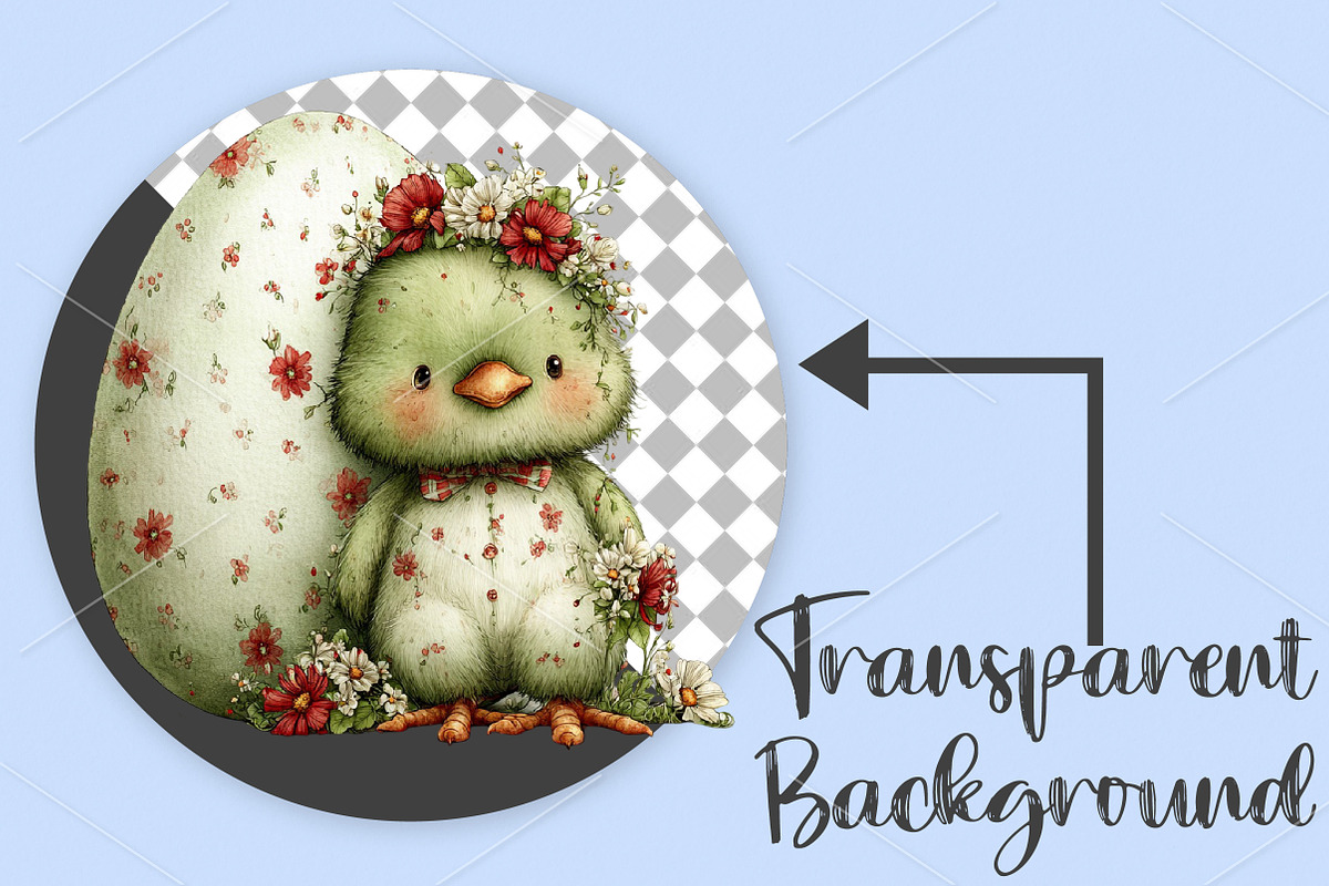 Whimsical Easter Chick Clipart PNG, a Seasonal Illustration by Canvas Craft (Photo 2 of 7)