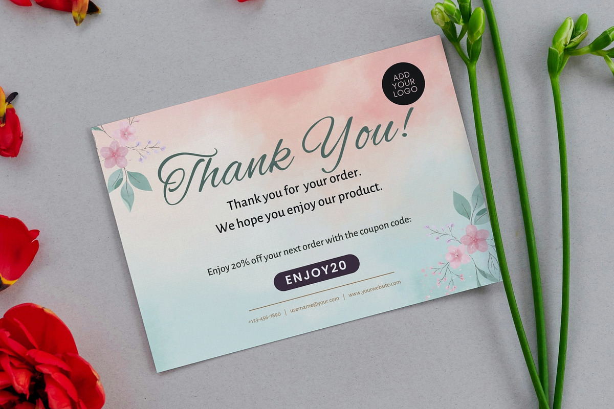 Business Thank You Card Canva 1, a Card Template by ER Designs House (Photo 5 of 5)