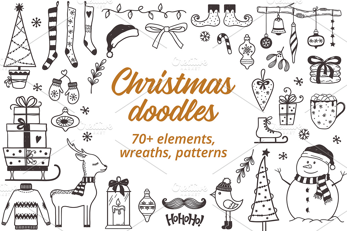 Christmas vector doodles bundle, a Graphic by InkySplash (Photo 1 of 9)