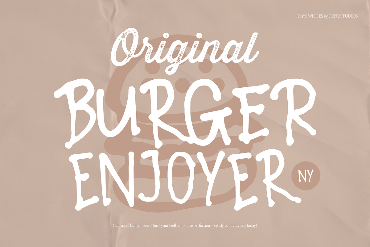 Days Wishes | Hand Drawn Font, a Handwritten Font by Denustudios (Photo 7 of 12)