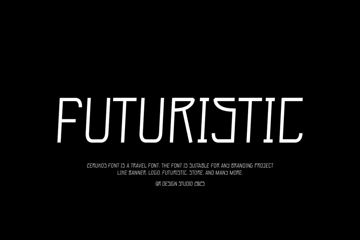 Zerukos - Monoline Thin Font, a Sans Serif Font by QR Design Studio (Photo 3 of 7)