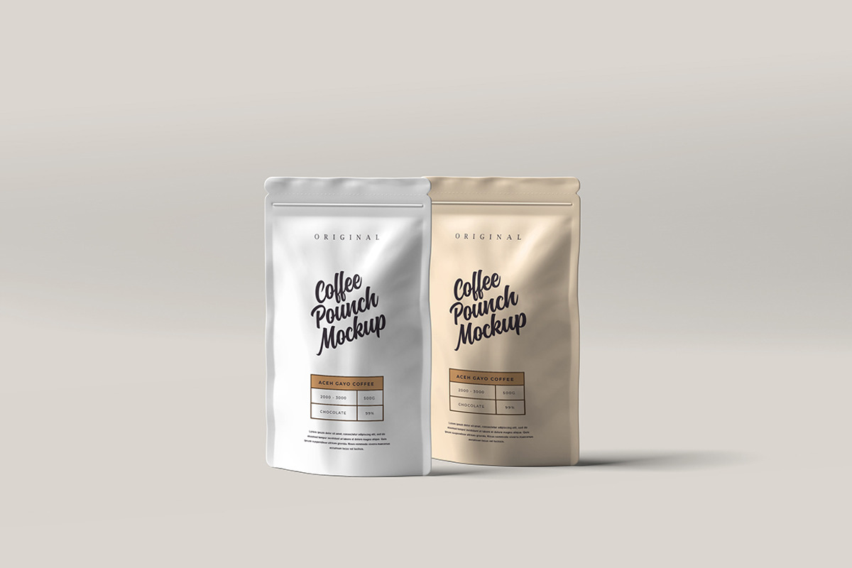Coffee Pouch Packaging Mockup, a Packaging Mockup by simuradi (Photo 4 of 6)