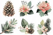 Poinsettia Festive Watercolor Floral, an Illustration by DreamCafeArt (Thumbnail 2 of 7)