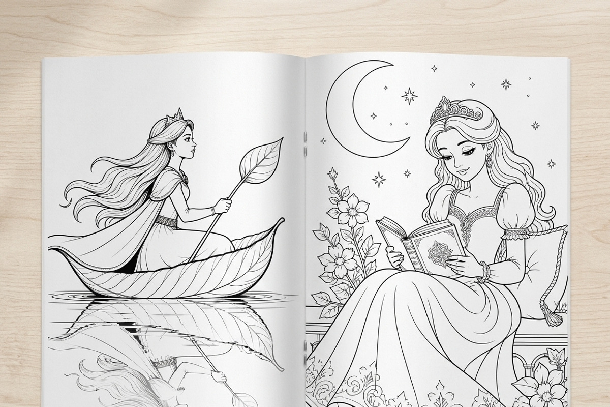Magical Princess Coloring Book Vol39, a Person Illustration by ikarifq shop (Photo 4 of 7)