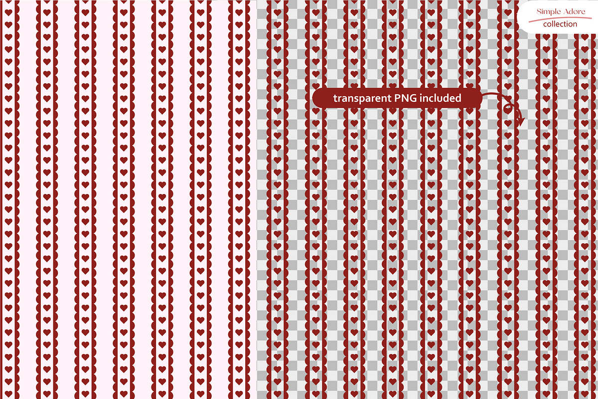 Simple Adore - Seamless Patterns, a Pattern Graphic by InaCorart (Photo 6 of 9)