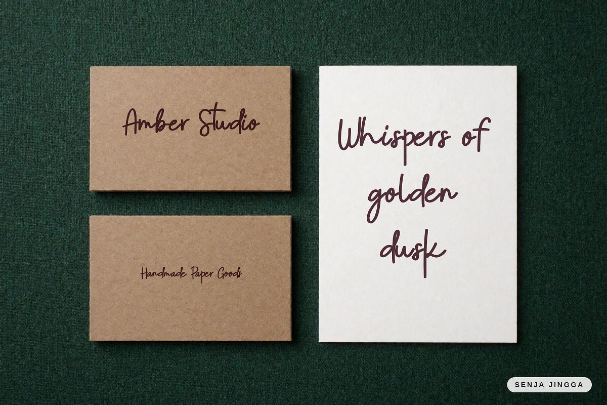 Senja Jingga – Script, a Script Font by Gookkis Studio (Photo 9 of 12)