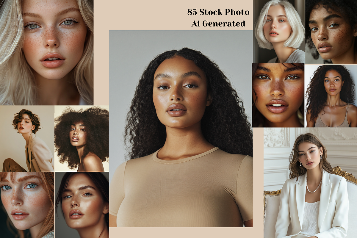 Serene Woman Beauty Stock Photo, a Beauty & Fashion Photo by MarkoPresets (Photo 4 of 7)